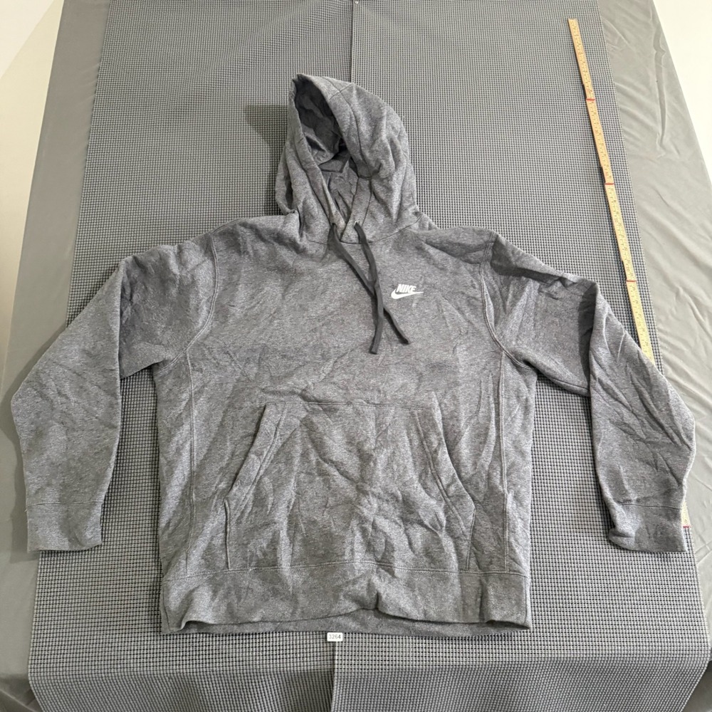 Nike Mens Gray Pullover Hoodie Sweatshirt Size M